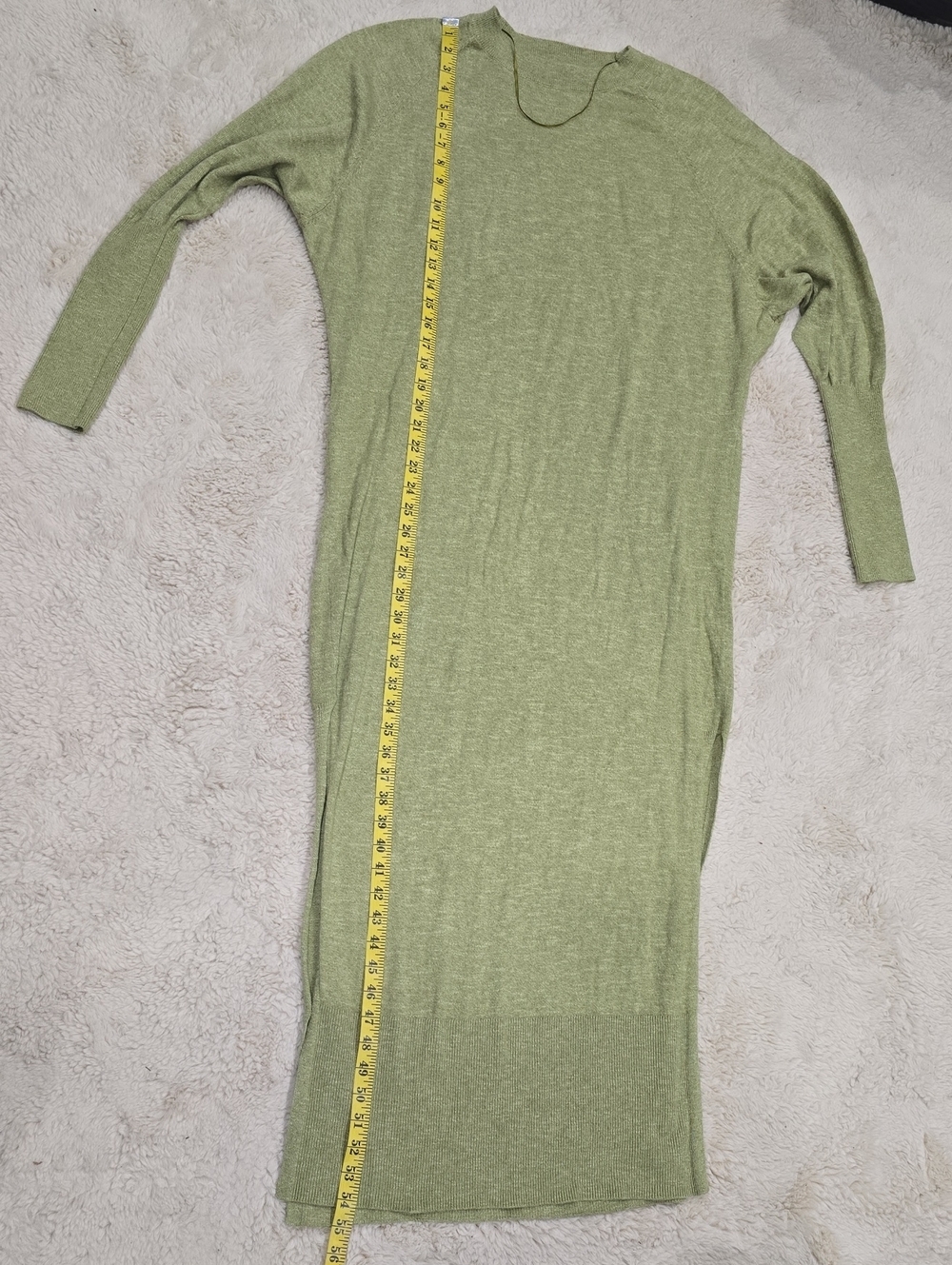Free People Olive Green Long Knit Dress - Picture 3 of 3